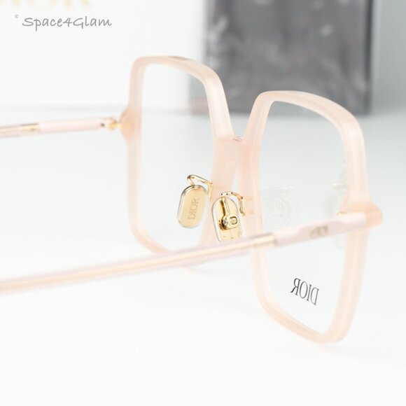 Dior Women Eyeglasses Shiny Pink Demo Square MINI CD O S7F 4000 BRAND NEW - Picture 5 of 9